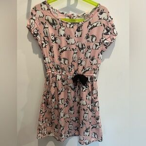Cute Bunny Pink Kids Dress